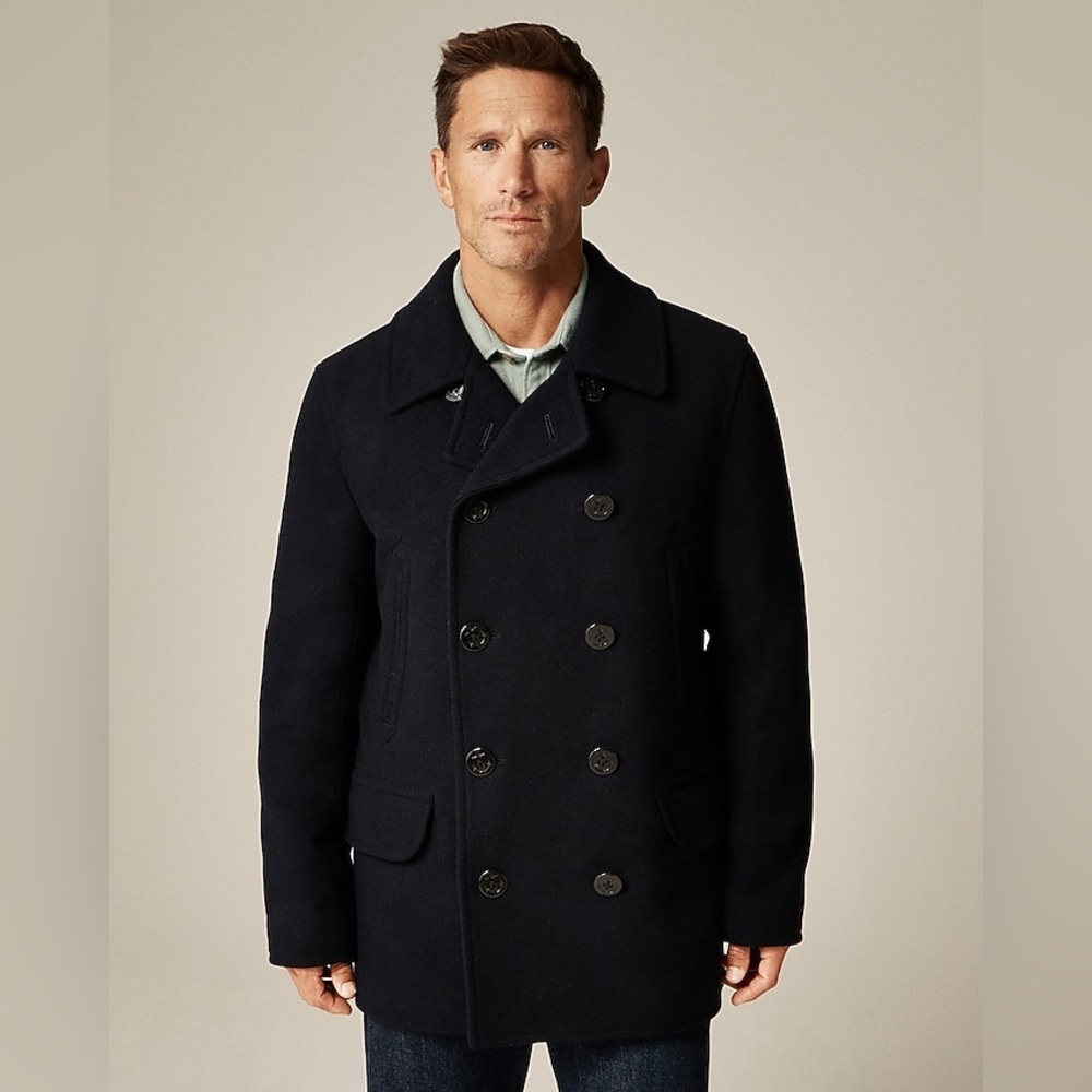 J Crew Dock peacoat in wool blend with PrimaLoft® CO038